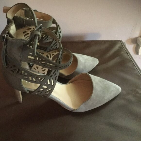 Joe's Jeans Grey Suede Heels - Picture 3 of 3